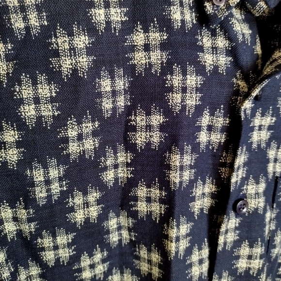 Naked & Famous long sleeve abstract print button down shirt sz S - Picture 2 of 8